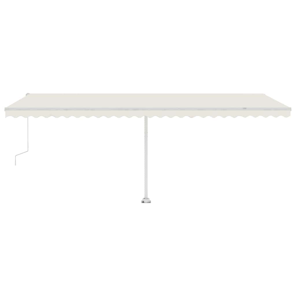 Luifel vrijstaand automatisch 600x300 cm crèmekleurig
