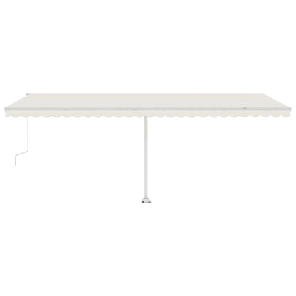 Luifel vrijstaand automatisch 600x300 cm crèmekleurig