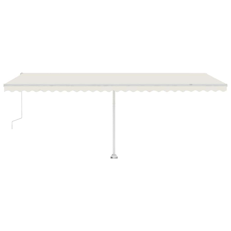 Luifel vrijstaand automatisch 600x300 cm crèmekleurig
