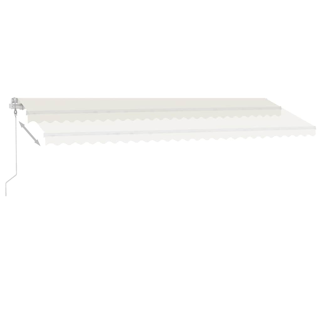 Luifel vrijstaand automatisch 600x300 cm crèmekleurig