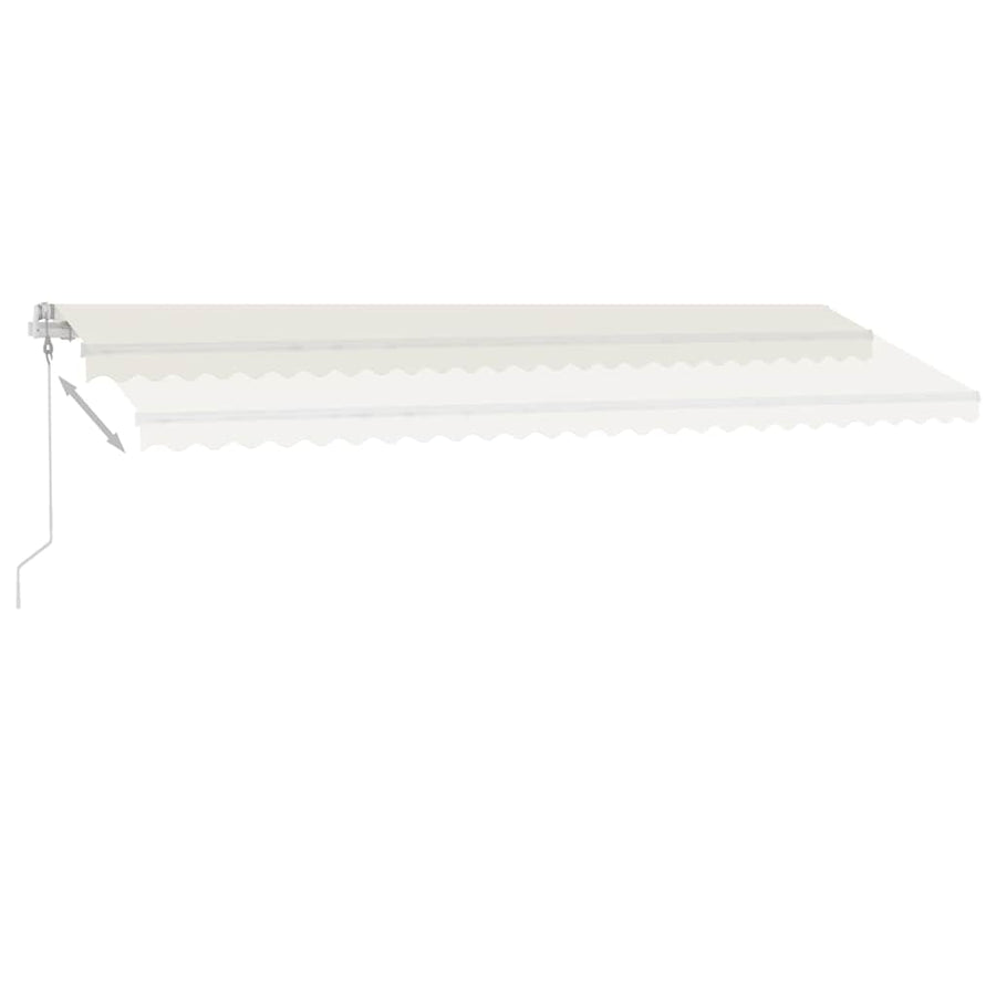 Luifel vrijstaand automatisch 600x300 cm crèmekleurig