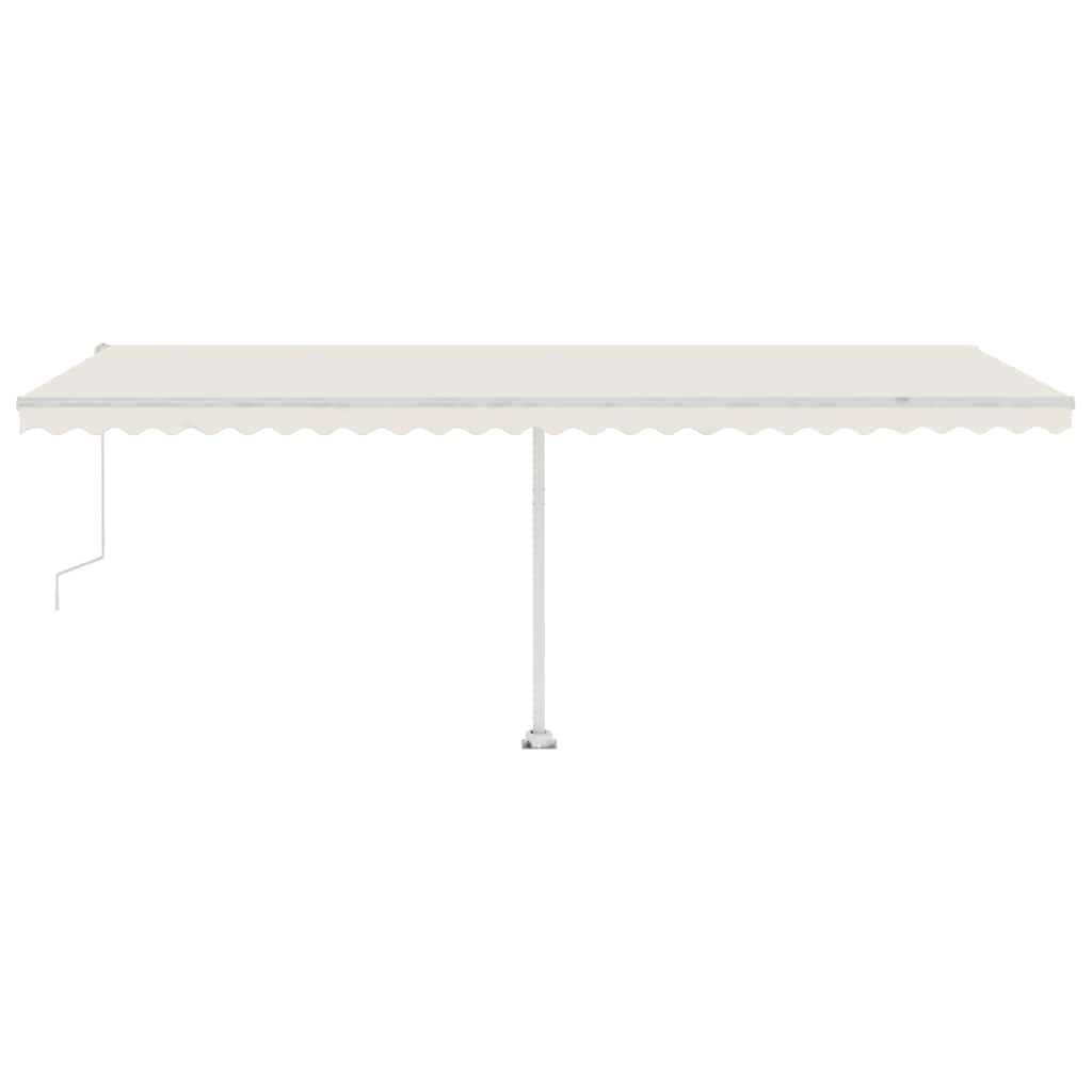 Luifel vrijstaand automatisch 600x300 cm crèmekleurig