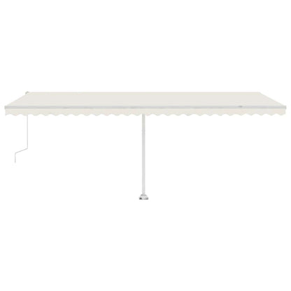 Luifel vrijstaand automatisch 600x300 cm crèmekleurig