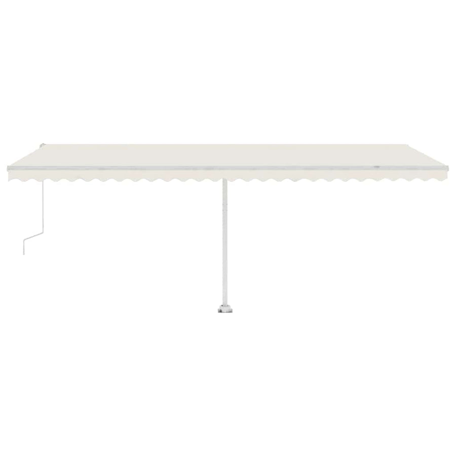 Luifel vrijstaand automatisch 600x300 cm crèmekleurig