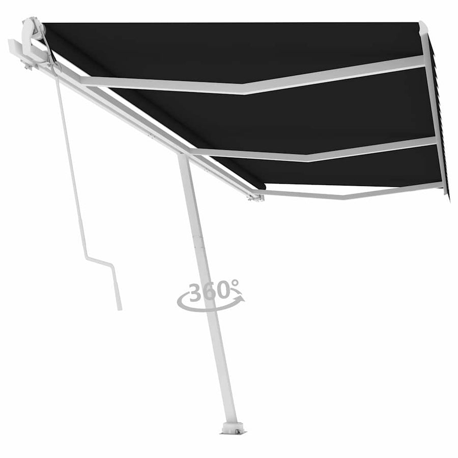 Luifel vrijstaand automatisch 600x300 cm antracietkleurig