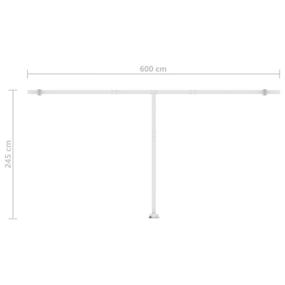 Luifel Automatisch Met Led En Windsensor 600X300 Cm Antraciet 600 x 300 cm