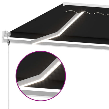 Luifel Automatisch Met Led En Windsensor 600X300 Cm Antraciet 600 x 300 cm