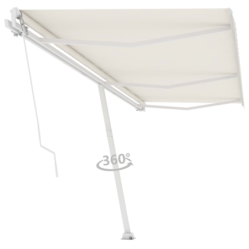 Luifel Vrijstaand Handmatig Uittrekbaar 600X350 Cm Crèmekleurig