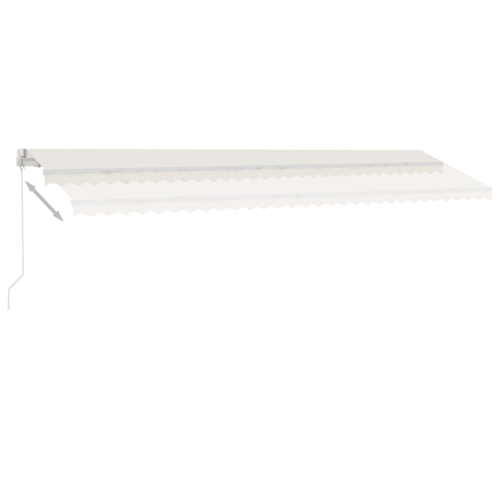 Luifel Vrijstaand Handmatig Uittrekbaar 600X350 Cm Crèmekleurig