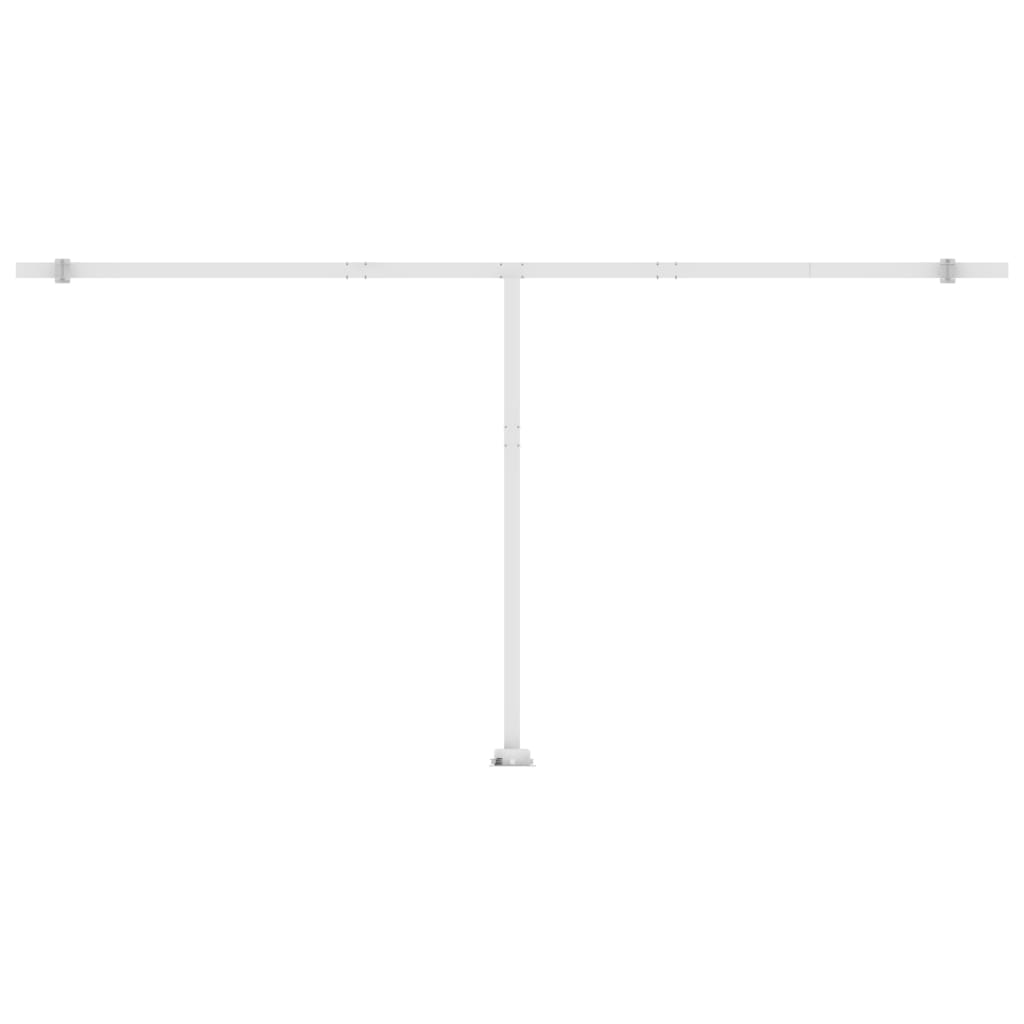 Luifel Handmatig Uittrekbaar Met Led 600X350 Cm Geel En Wit 600 x 350 cm
