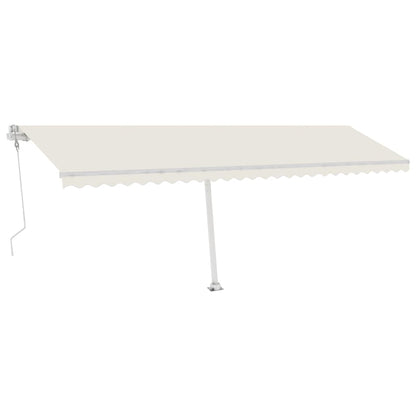 Luifel vrijstaand automatisch 600x350 cm crèmekleurig