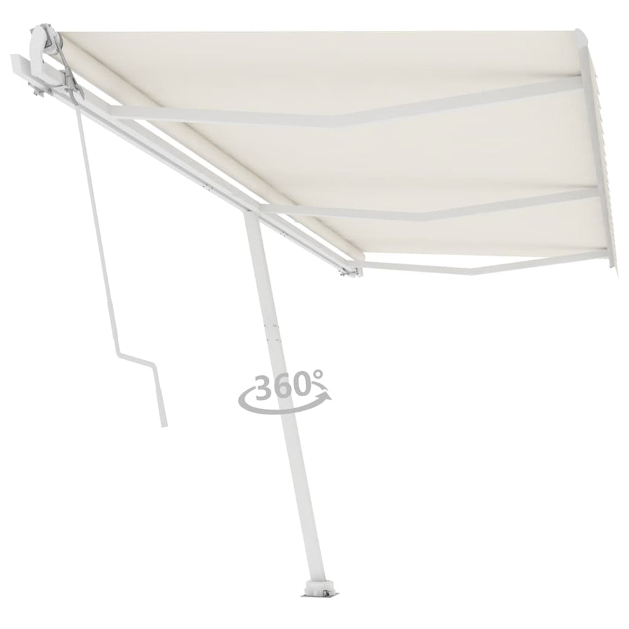 Luifel vrijstaand automatisch 600x350 cm crèmekleurig