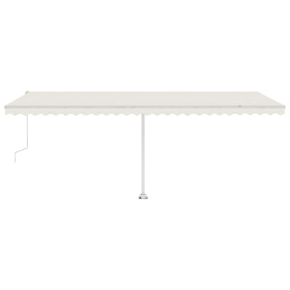 Luifel vrijstaand automatisch 600x350 cm crèmekleurig