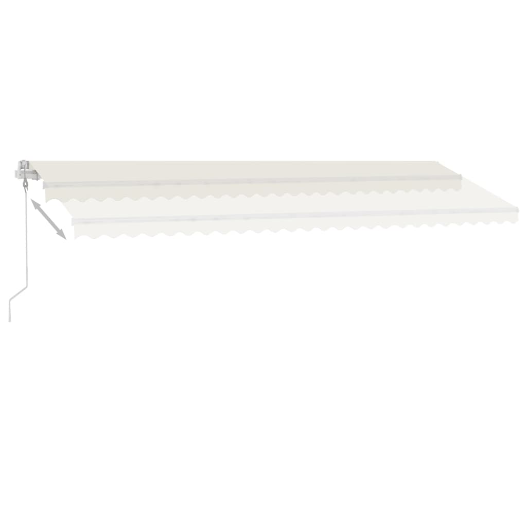 Luifel vrijstaand automatisch 600x350 cm crèmekleurig