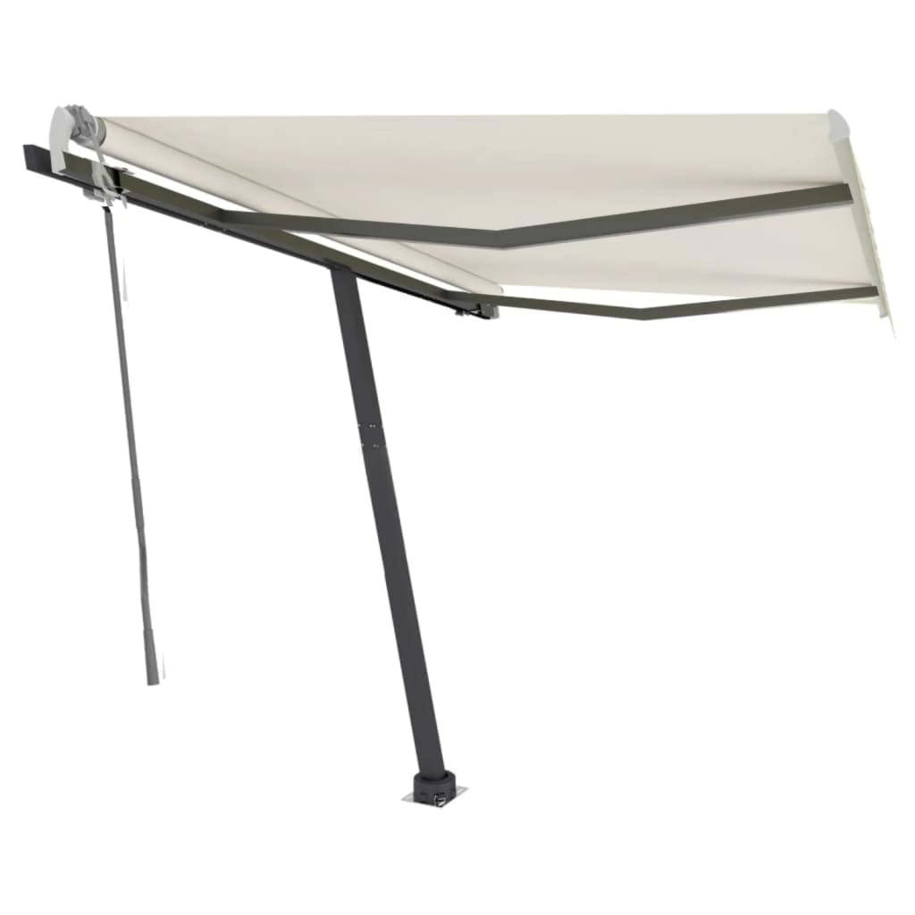 Luifel Vrijstaand Handmatig Uittrekbaar Kleurig 300 x 250 cm Crème