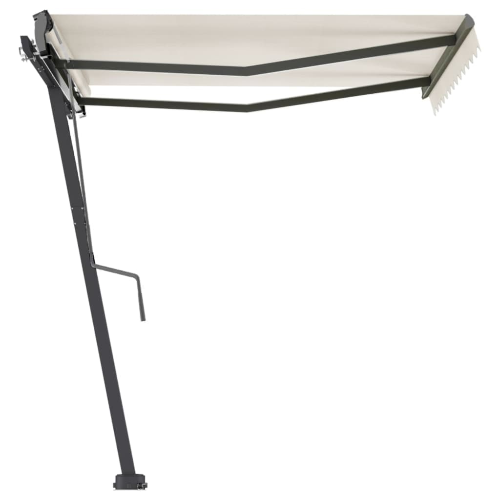 Luifel Vrijstaand Handmatig Uittrekbaar Kleurig 300 x 250 cm Crème