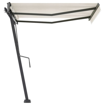 Luifel Vrijstaand Handmatig Uittrekbaar Kleurig 300 x 250 cm Crème
