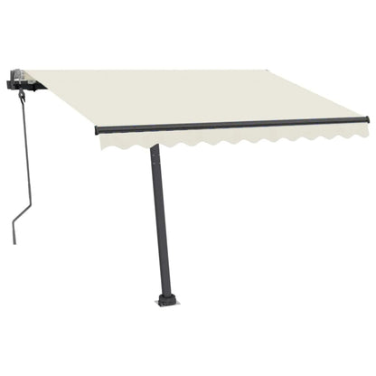 Luifel Vrijstaand Handmatig Uittrekbaar Kleurig 300 x 250 cm Crème