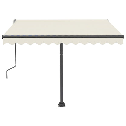 Luifel Vrijstaand Handmatig Uittrekbaar Kleurig 300 x 250 cm Crème
