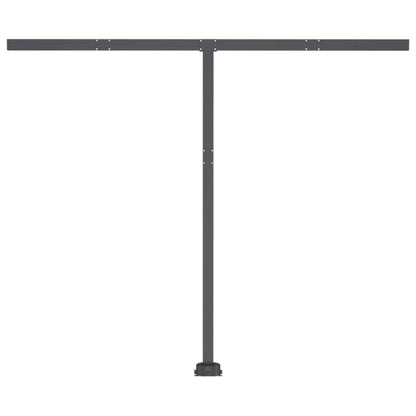 Luifel Handmatig Uittrekbaar Met Led 300 x 250 cm Blauw en wit