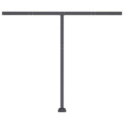 Luifel Handmatig Uittrekbaar Met Led Kleur 300 x 250 cm Antraciet