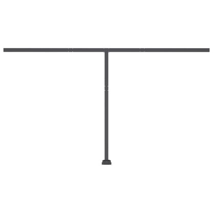 Luifel Vrijstaand Handmatig Uittrekbaar 400 x 300 cm Blauw en wit