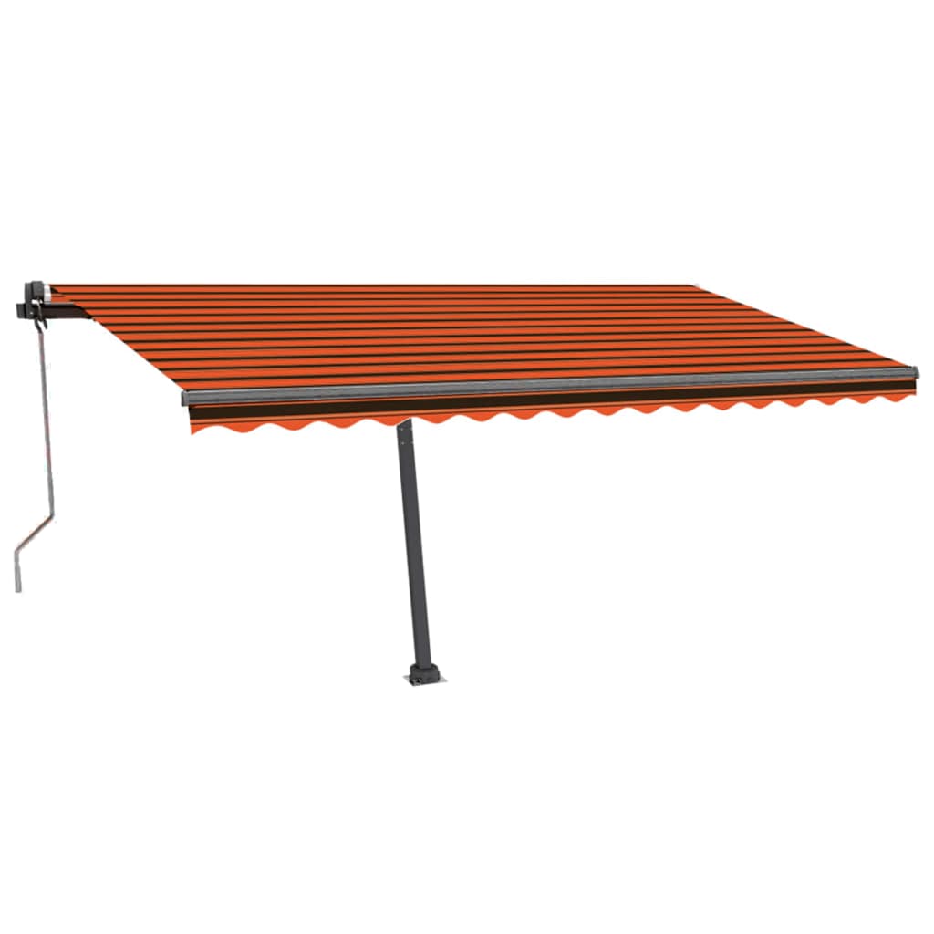 Luifel Automatisch Met Led Windsensor Oranje Bruin 400 x 300 cm Multikleur
