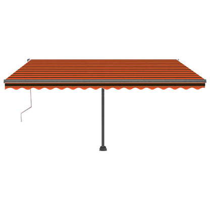 Luifel Automatisch Met Led Windsensor Oranje Bruin 400 x 300 cm Multikleur