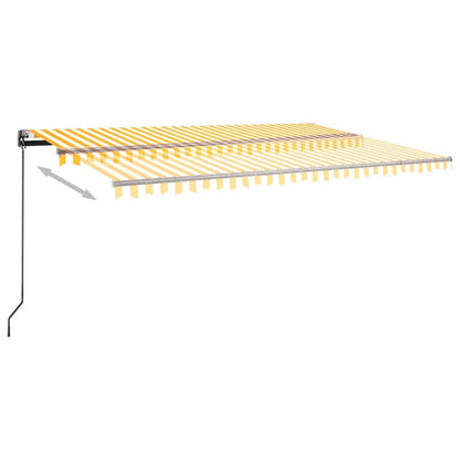 Luifel Automatisch Met Led En Windsensor 500 x 300 cm Geel en wit