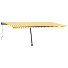 Luifel Automatisch Met Led En Windsensor 600 x 300 cm Geel en wit