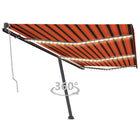 Luifel Automatisch Met Led Windsensor Oranje Bruin 600 x 300 cm Multikleur