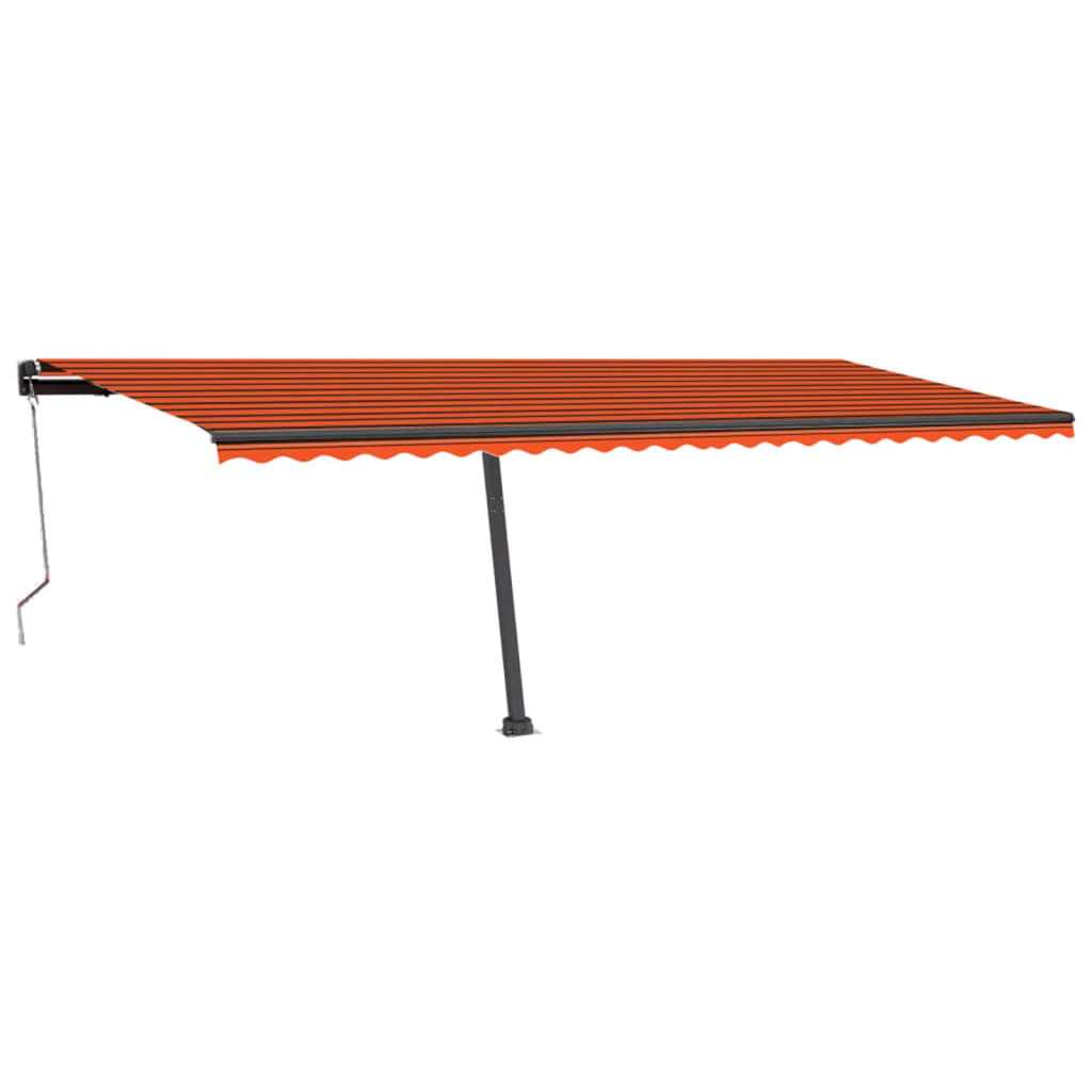 Luifel Automatisch Met Led Windsensor Oranje Bruin 600 x 300 cm Multikleur