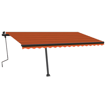 Luifel Handmatig Uittrekbaar Met Led Oranje En Bruin 450 x 350 cm Multikleur