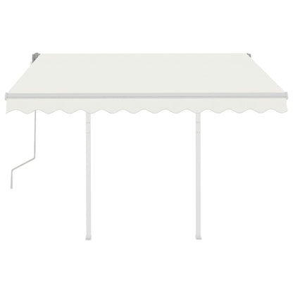 Luifel Handmatig Uittrekbaar Met Palen 3X2,5 M Kleurig 3 x 2.5 m Crème