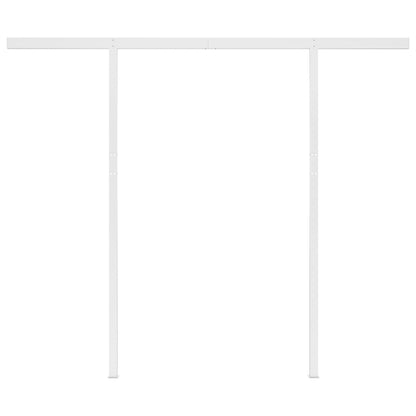 Luifel Handmatig Uittrekbaar Met Led 3X2,5 M 3 x 2.5 m Geel en wit