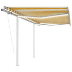 Luifel automatisch 3x2,5 m geel wit met led