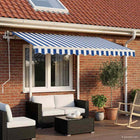 Luifel 3,5x2,5 m blauw wit LED