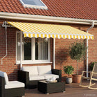 Luifel 3,5x2,5 m geel-wit gestreept