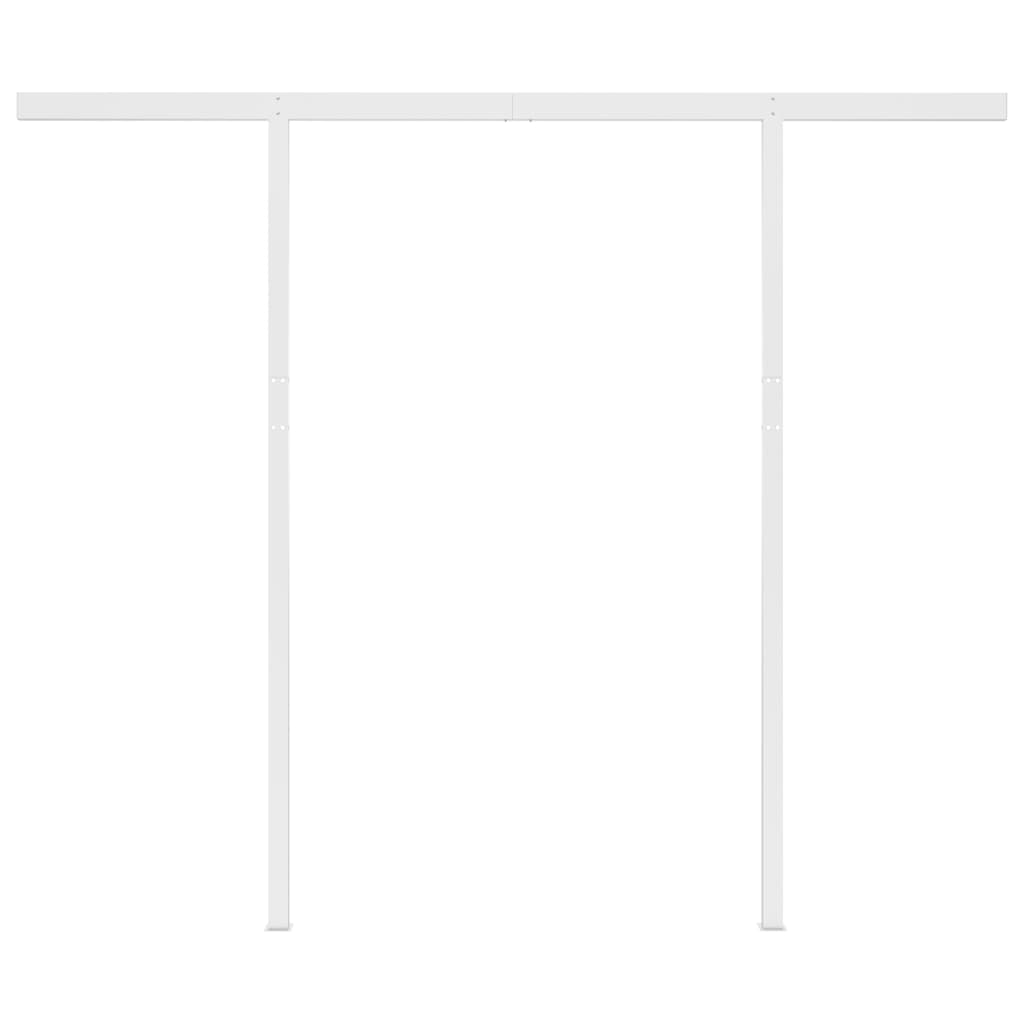 Luifel Automatisch Uittrekbaar Met Palen 3,5X2,5 M 3.5 x 2.5 m Geel en wit