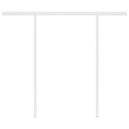 Luifel Automatisch Uittrekbaar Met Palen 3,5X2,5 M 3.5 x 2.5 m Geel en wit