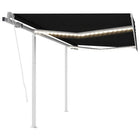 Luifel automatisch 3,5x2,5 m antraciet met led en windsensor