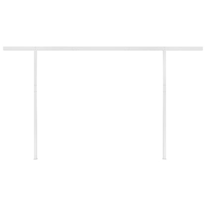 Luifel Automatisch Uittrekbaar Met Palen 4,5X3 M 4.5 x 3 m Geel en wit