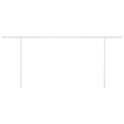 Luifel Automatisch Uittrekbaar Met Palen 6 x 3 m Blauw en wit