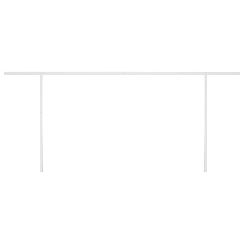 Luifel Automatisch Uittrekbaar Met Palen Oranje En Bruin 6 x 3 m Multikleur