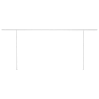 Luifel Automatisch Uittrekbaar Met Palen Oranje En Bruin 6 x 3 m Multikleur