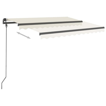 Luifel Automatisch Uittrekbaar Met Palen 3X2,5 M Kleurig 3 x 2.5 m crème