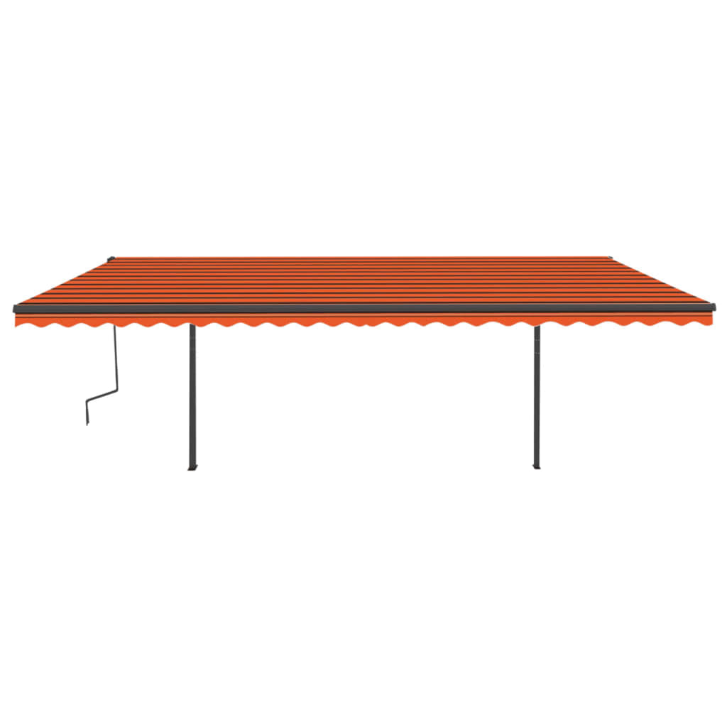 Luifel Automatisch Met Led En Windsensor 6X3,5 M 6 x 3.5 m Oranje en bruin