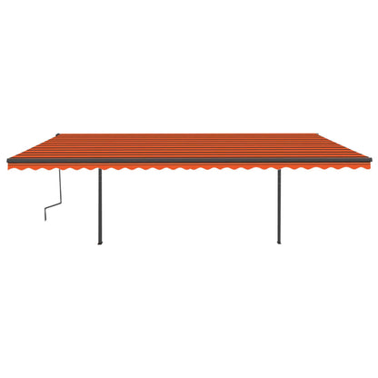 Luifel Automatisch Met Led En Windsensor 6X3,5 M 6 x 3.5 m Oranje en bruin
