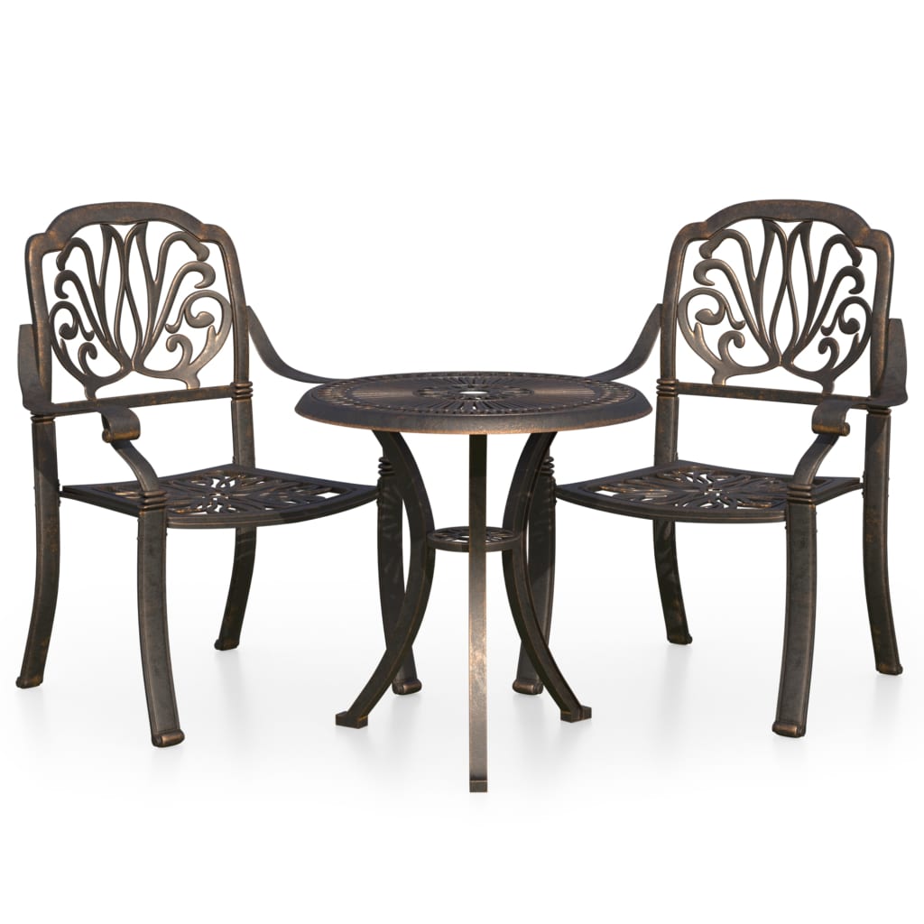 Bistroset Gietaluminium Kleurig Brons