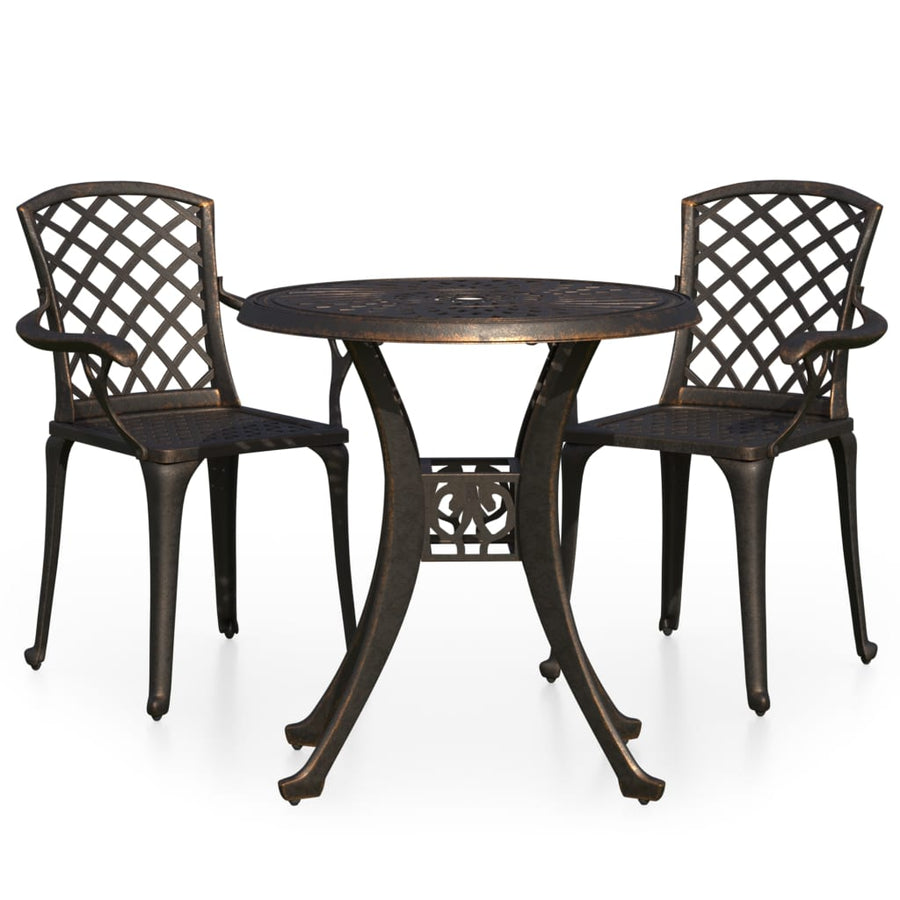 -Delige Bistroset Gietaluminium Kleurig 3 Brons
